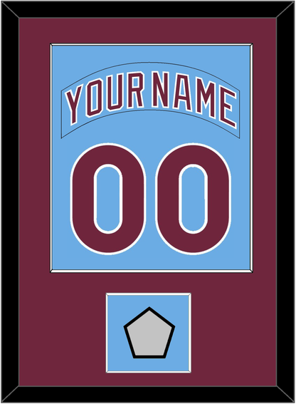Philadelphia Nameplate & Number Combined With World Series Patch - Road Powder Blue (1973-1986) - Essential Tier 2
