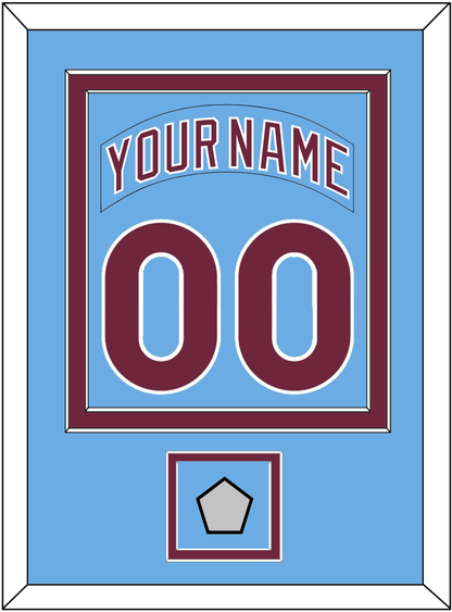 Philadelphia Nameplate & Number Combined With World Series Patch - Road Powder Blue (1973-1986) - Signature Tier 2