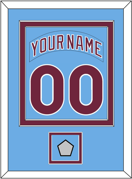 Philadelphia Nameplate & Number Combined With World Series Patch - Road Powder Blue (1973-1986) - Signature Tier 2