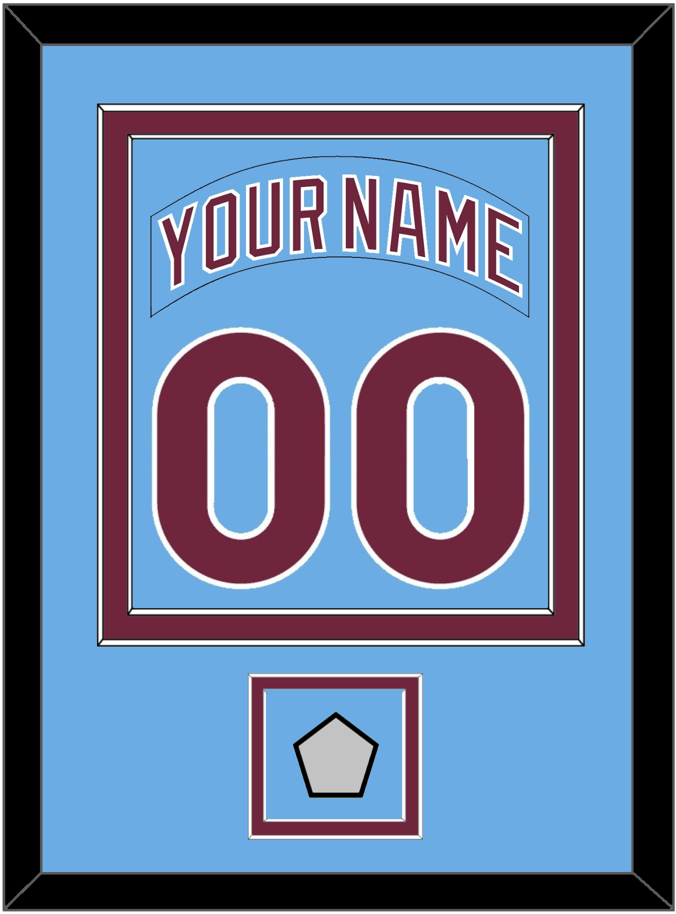 Philadelphia Nameplate & Number Combined With World Series Patch - Road Powder Blue (1973-1986) - Signature Tier 2