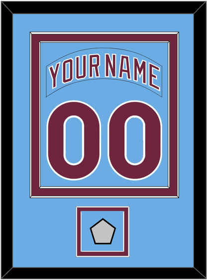 Philadelphia Nameplate & Number Combined With World Series Patch - Road Powder Blue (1973-1986) - Signature Tier 2