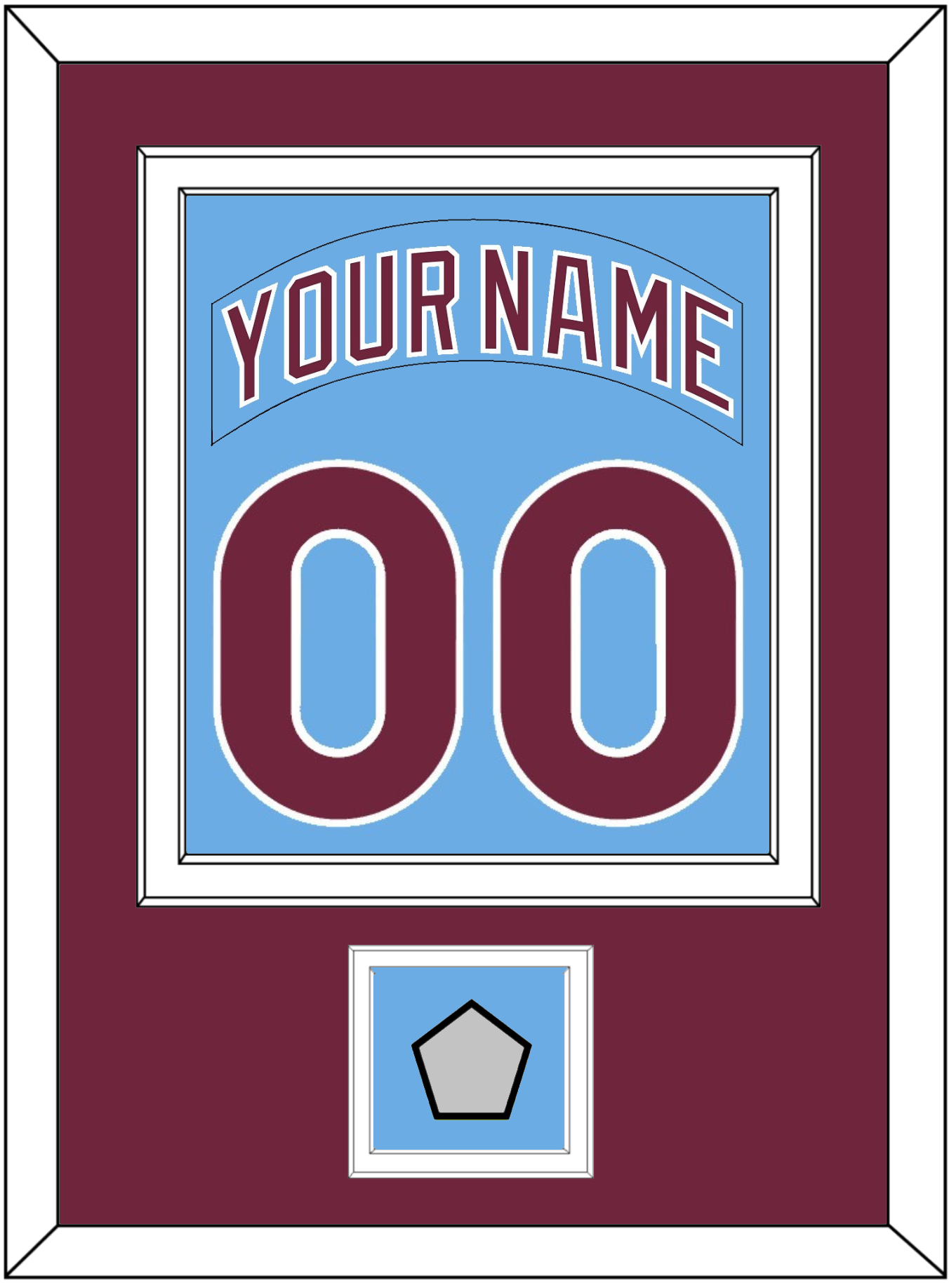 Philadelphia Nameplate & Number Combined With World Series Patch - Road Powder Blue (1973-1986) - Signature Tier 3