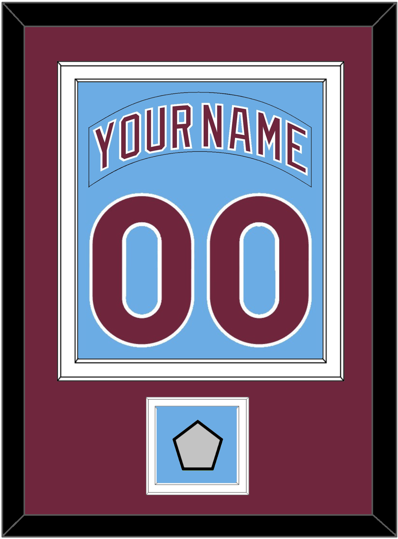 Philadelphia Nameplate & Number Combined With World Series Patch - Road Powder Blue (1973-1986) - Signature Tier 3
