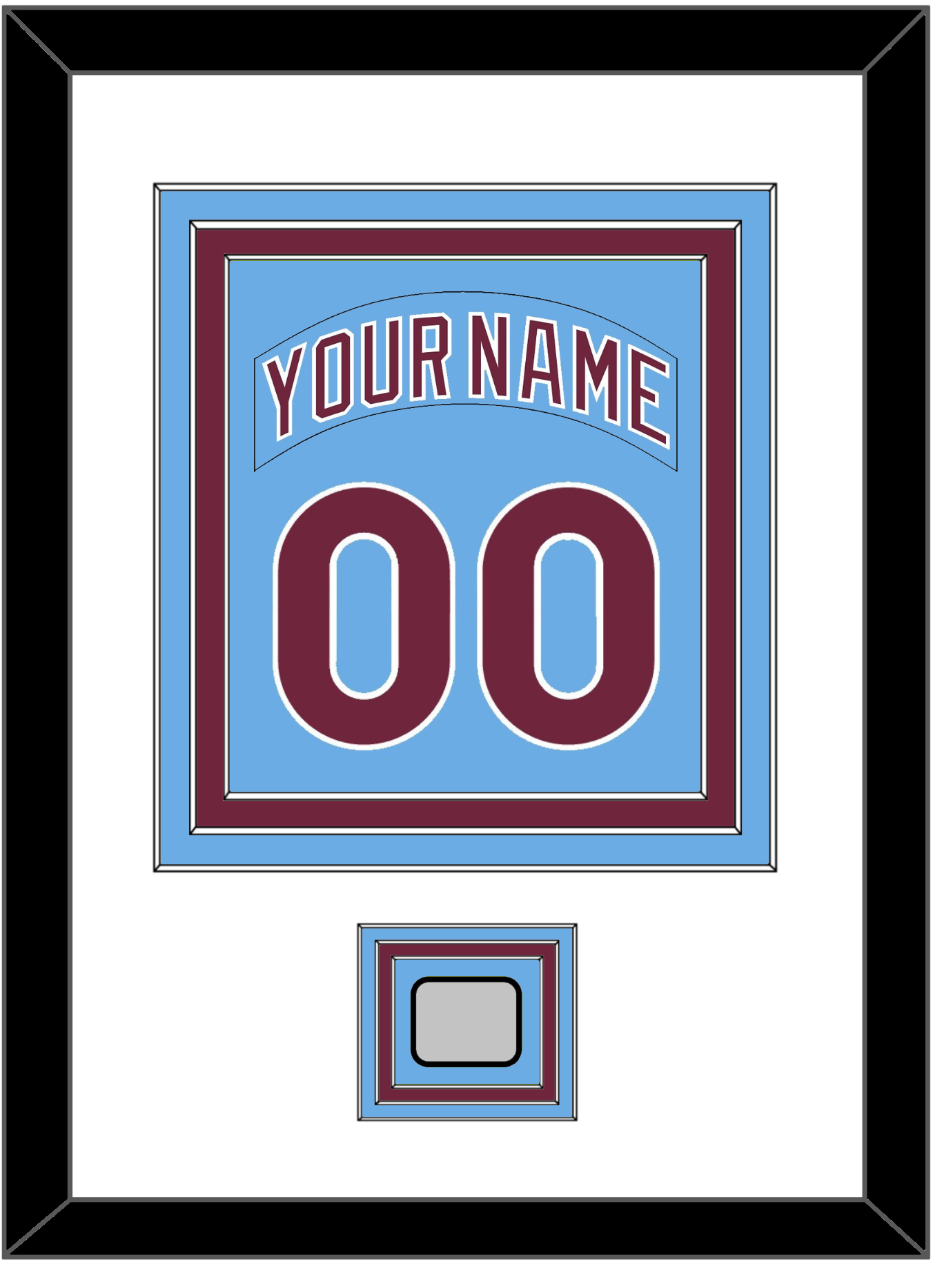 Philadelphia Nameplate & Number Combined With World Series Patch - Road Powder Blue (1973-1986) - Premier Tier 1