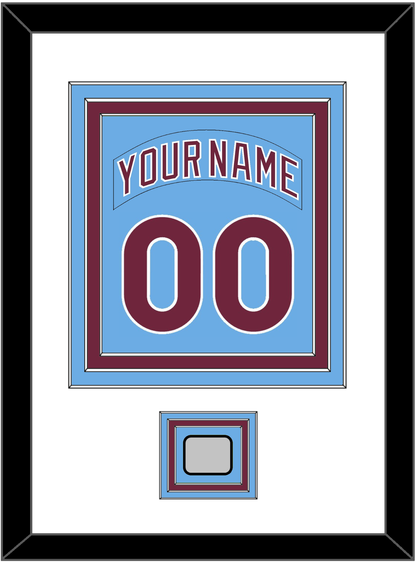 Philadelphia Nameplate & Number Combined With World Series Patch - Road Powder Blue (1973-1986) - Premier Tier 1