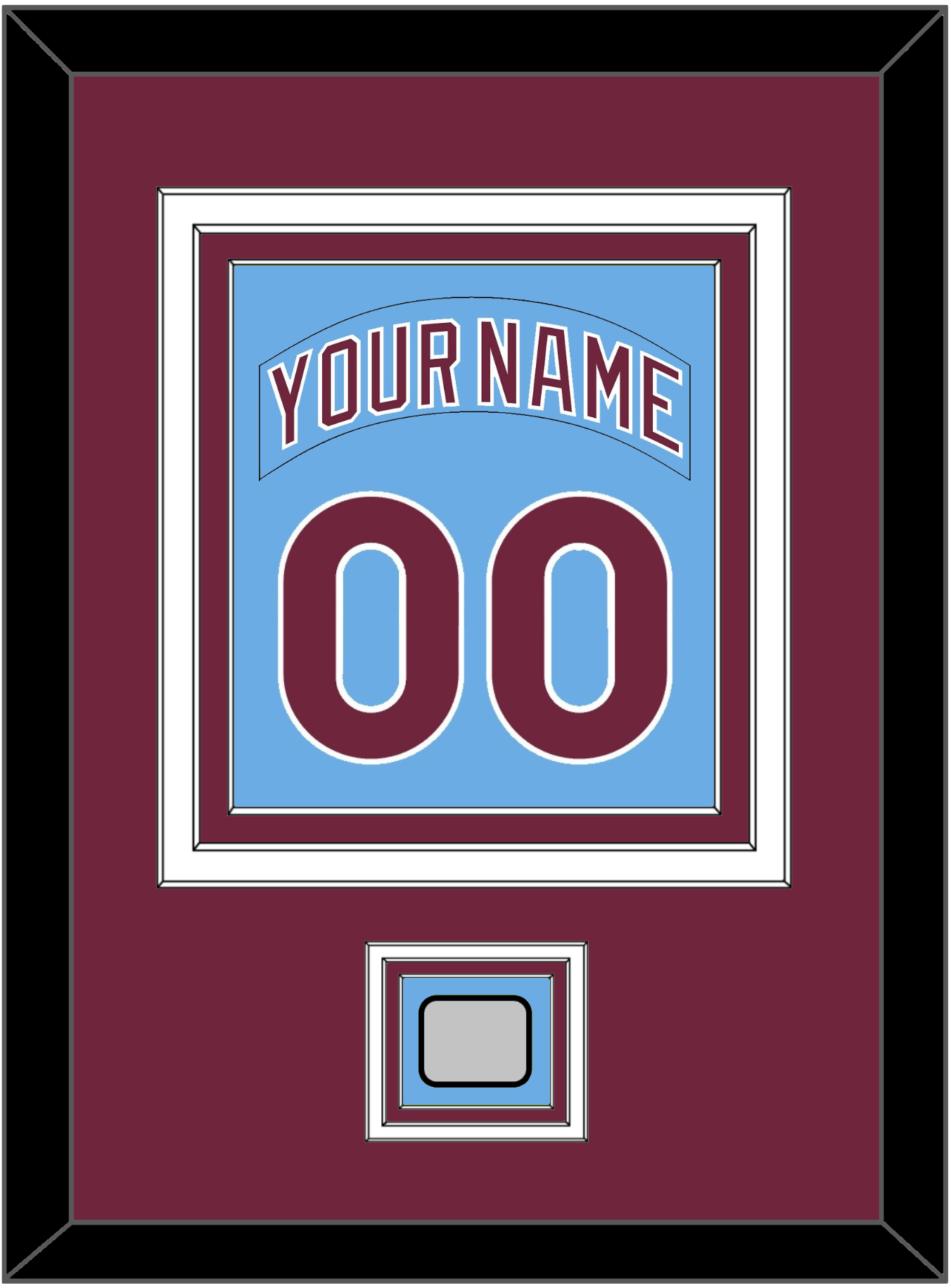 Philadelphia Nameplate & Number Combined With World Series Patch - Road Powder Blue (1973-1986) - Premier Tier 2