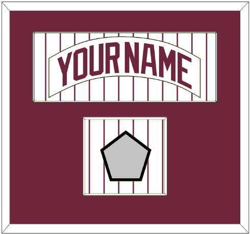 Philadelphia Nameplate & World Series Jersey Patch - Home Pinstripes (1975-1986) - Essential Tier 1