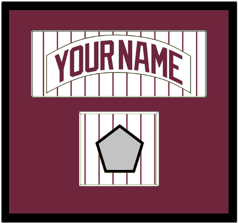 Philadelphia Nameplate & World Series Jersey Patch - Home Pinstripes (1975-1986) - Essential Tier 1
