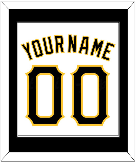 Pittsburgh Name & Number - Home White - Single Mat 2