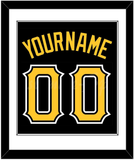 Pittsburgh Name & Number - Alternate Black - Single Mat 1