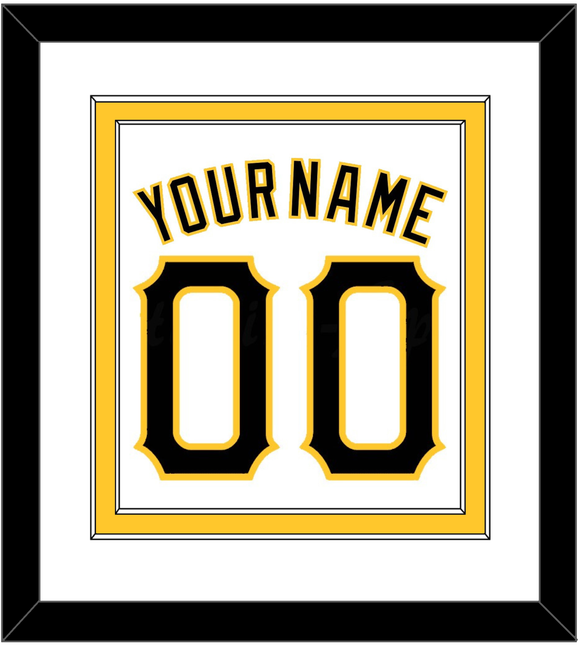 Pittsburgh Name & Number - Home White - Double Mat 1