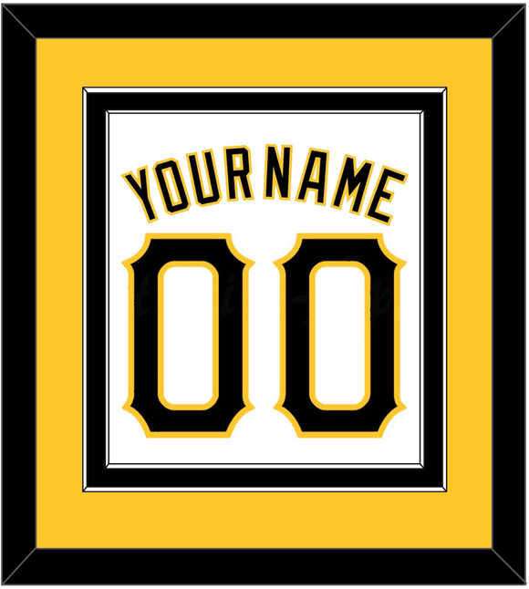 Pittsburgh Name & Number - Home White - Double Mat 2