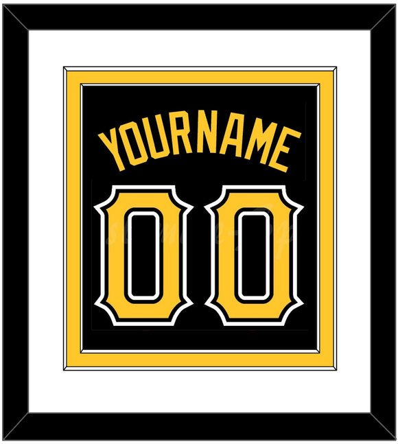 Pittsburgh Name & Number - Alternate Black - Double Mat 1