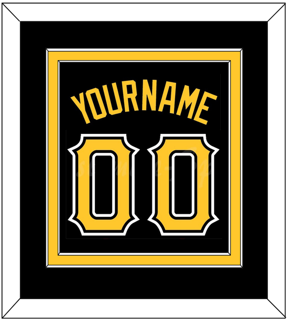 Pittsburgh Name & Number - Alternate Black - Double Mat 2