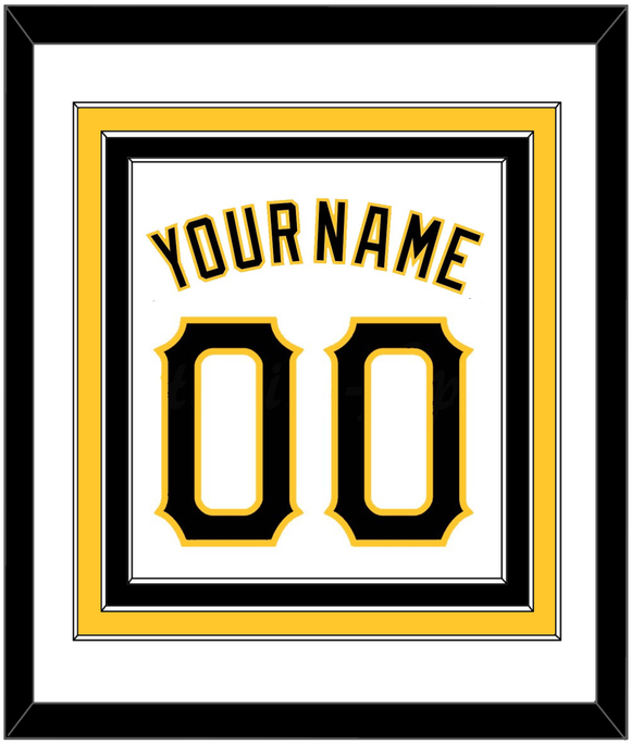 Pittsburgh Name & Number - Home White - Triple Mat 1