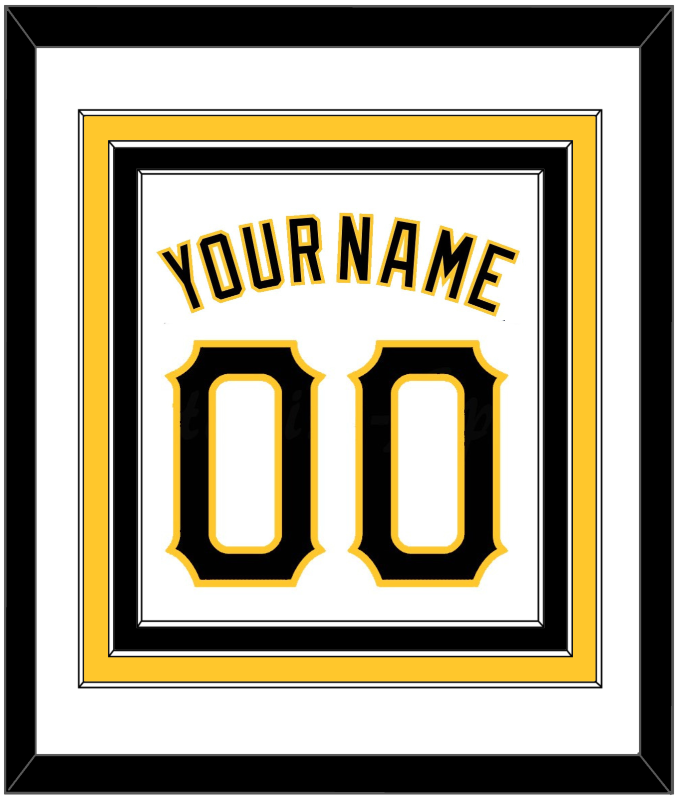 Pittsburgh Name & Full-Size Number - Combined