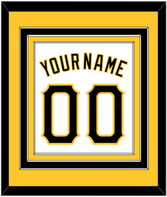 Pittsburgh Name & Number - Home White - Triple Mat 2