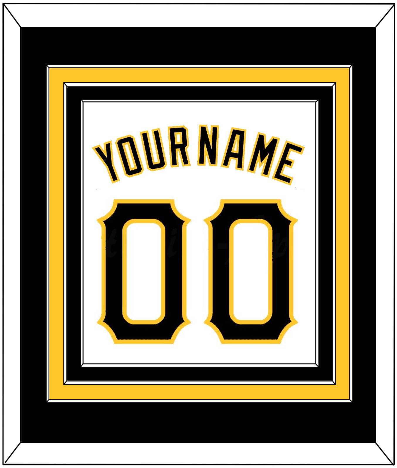 Pittsburgh Name & Number - Home White - Premier Tier 3