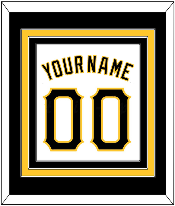Pittsburgh Name & Number - Home White - Triple Mat 3