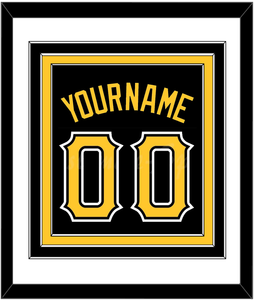 Pittsburgh Name & Number - Alternate Black - Triple Mat 1