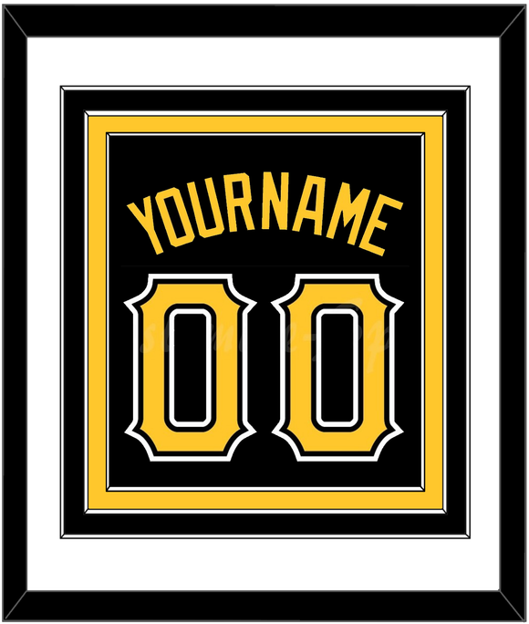 Pittsburgh Name & Number - Alternate Black - Triple Mat 1