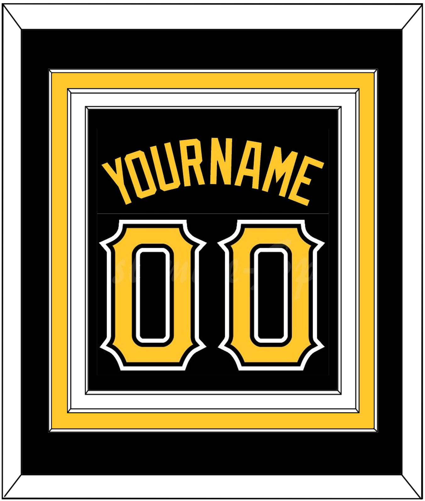 Pittsburgh Name & Number - Alternate Black - Premier Tier 2