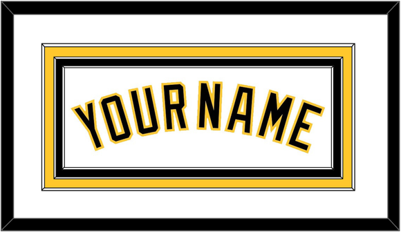 Pittsburgh Name - Home White - Triple Mat 1