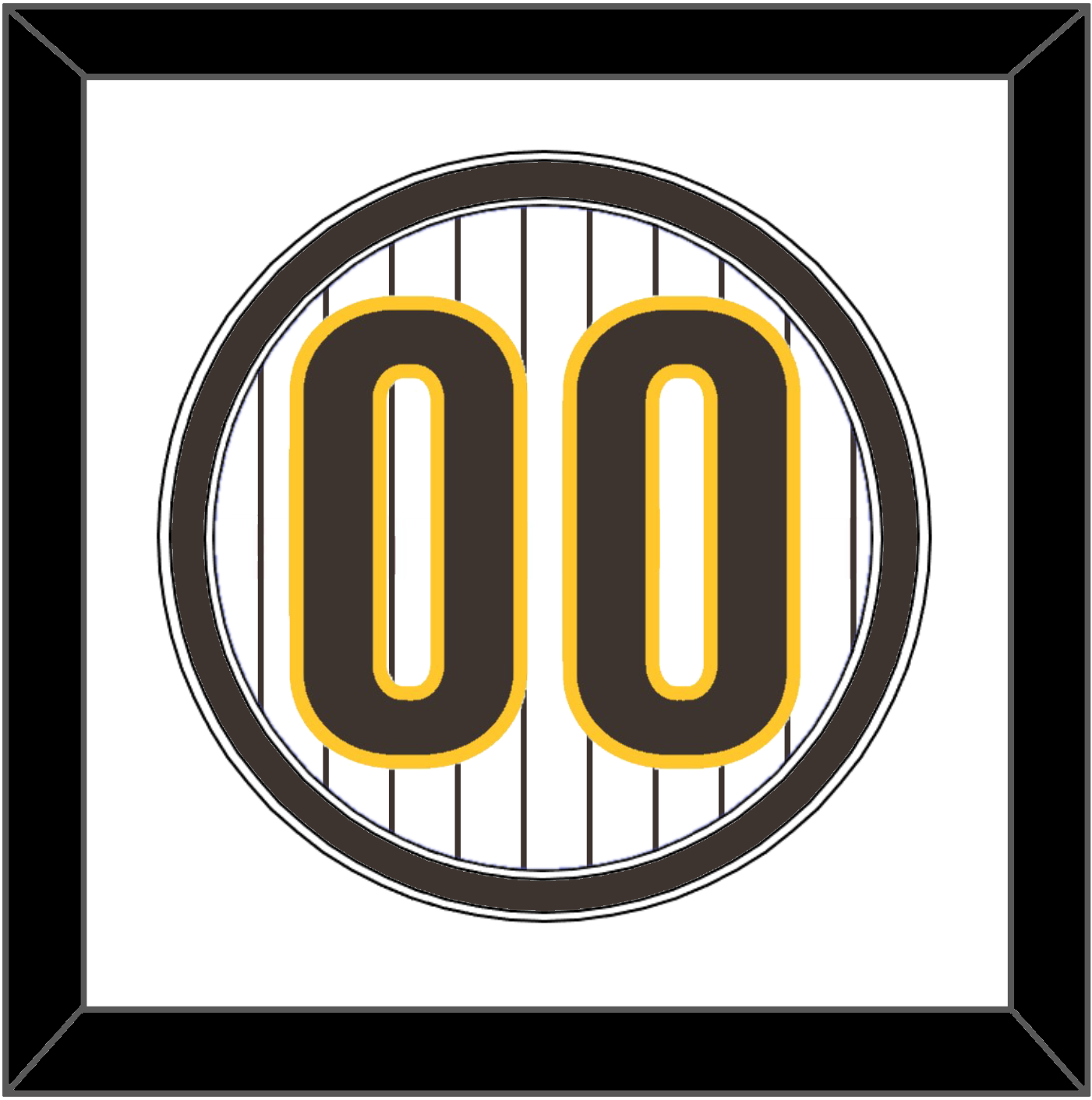 San Diego Number - Home White Pinstripes - Signature Tier 2