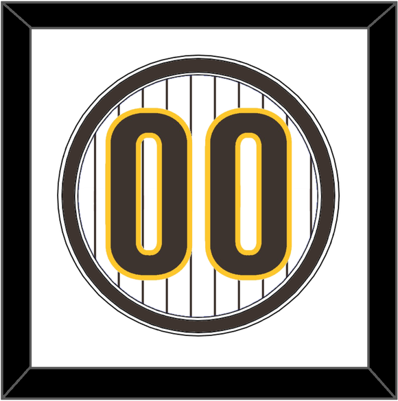 San Diego Number - Home White Pinstripes - Double Mat 2