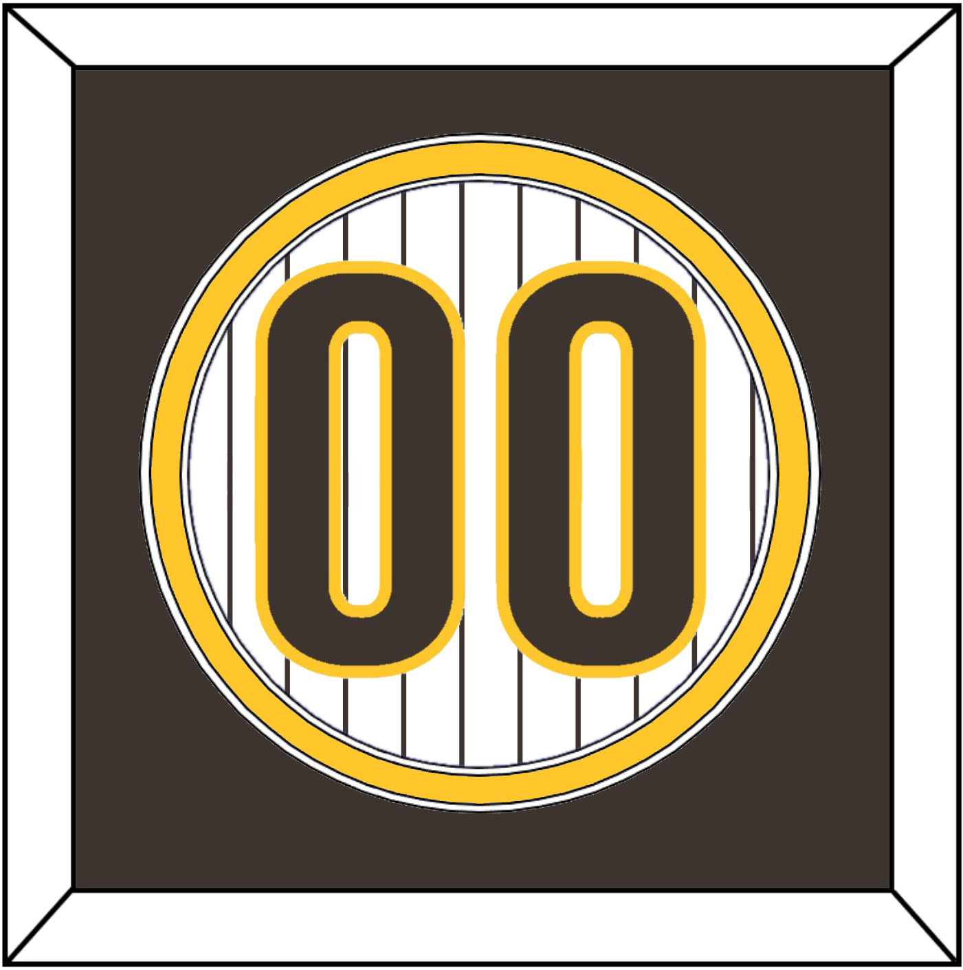 San Diego Number - Home White Pinstripes - Signature Tier 3