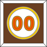 San Diego Number - Home White (1980-1984) - Double Mat 3