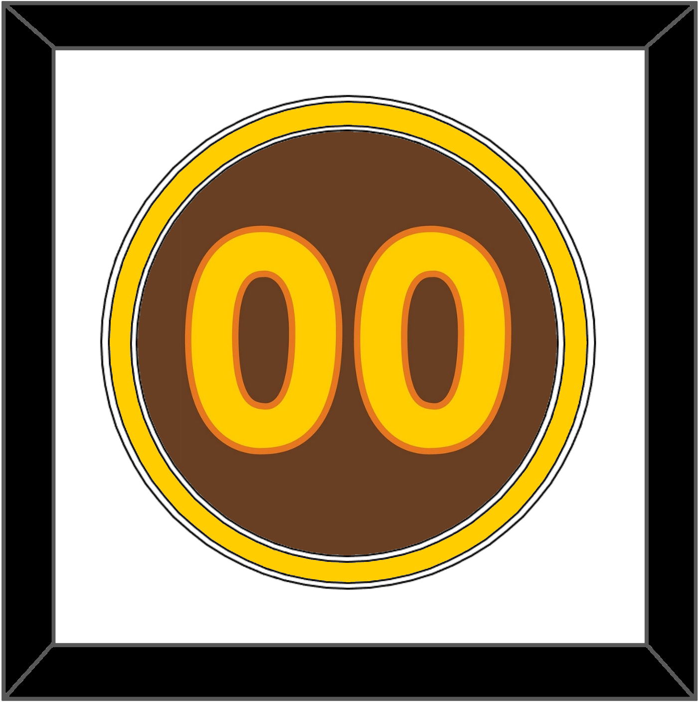 San Diego Number - Road Brown (1980-1984) - Signature Tier 1