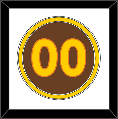 San Diego Number - Road Brown (1980-1984) - Signature Tier 1