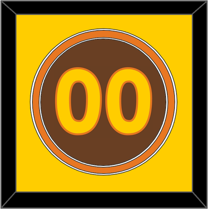 San Diego Number - Road Brown (1980-1984) - Signature Tier 2
