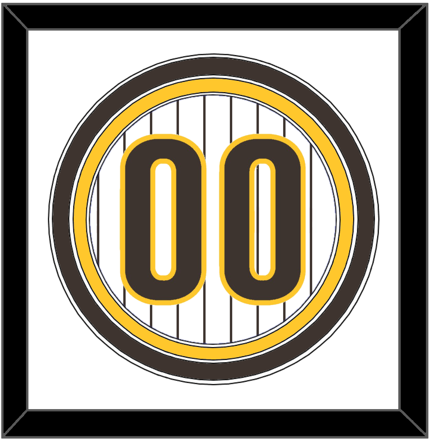 San Diego Number - Home White Pinstripes - Premier Tier 1