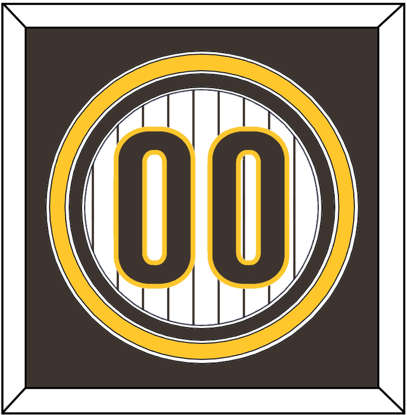 San Diego Number - Home White Pinstripes - Premier Tier 2