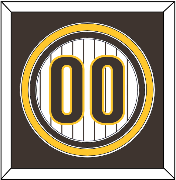 San Diego Number - Home White Pinstripes - Triple Mat 2