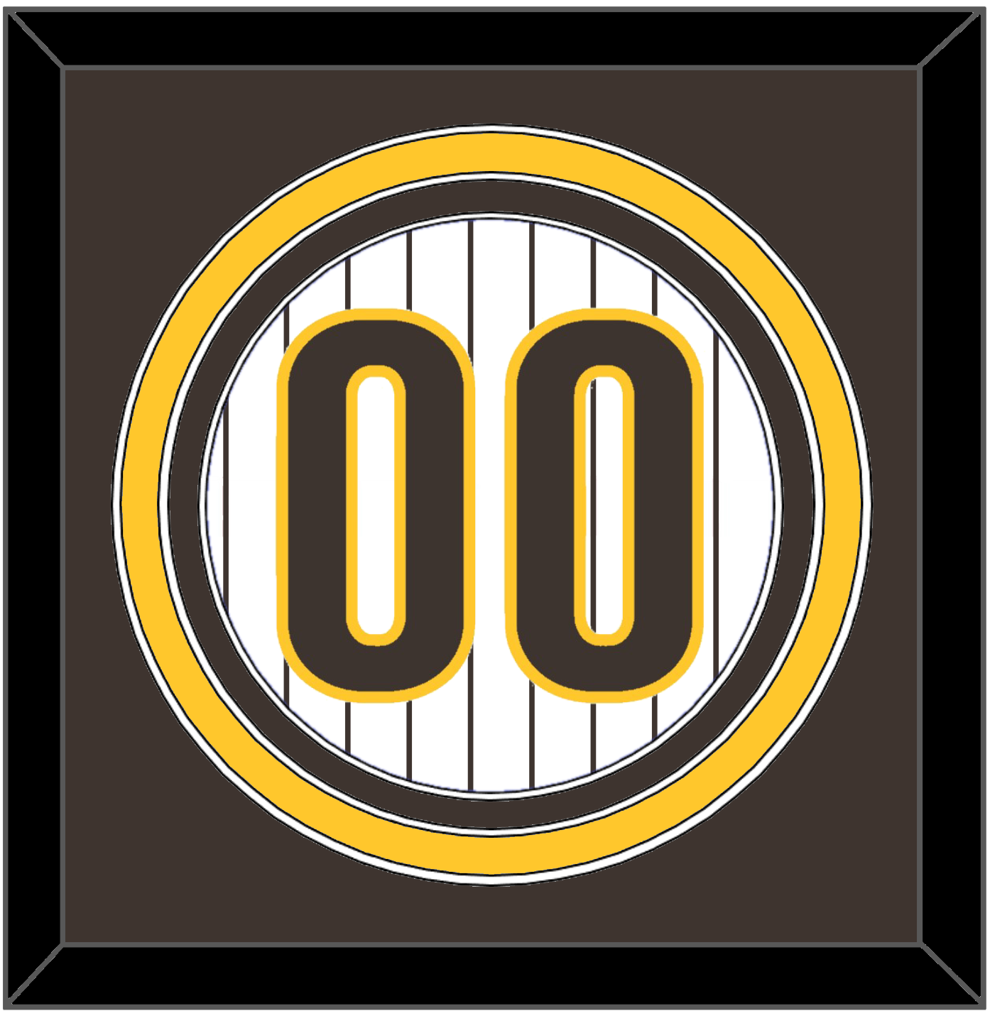 San Diego Number - Home White Pinstripes - Premier Tier 2