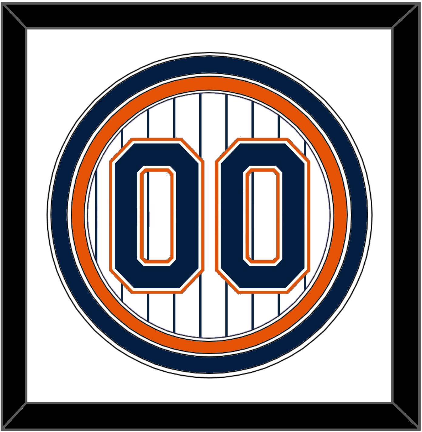 San Diego Number - Home White Pinstripes (1991-2001)- Premier Tier 1