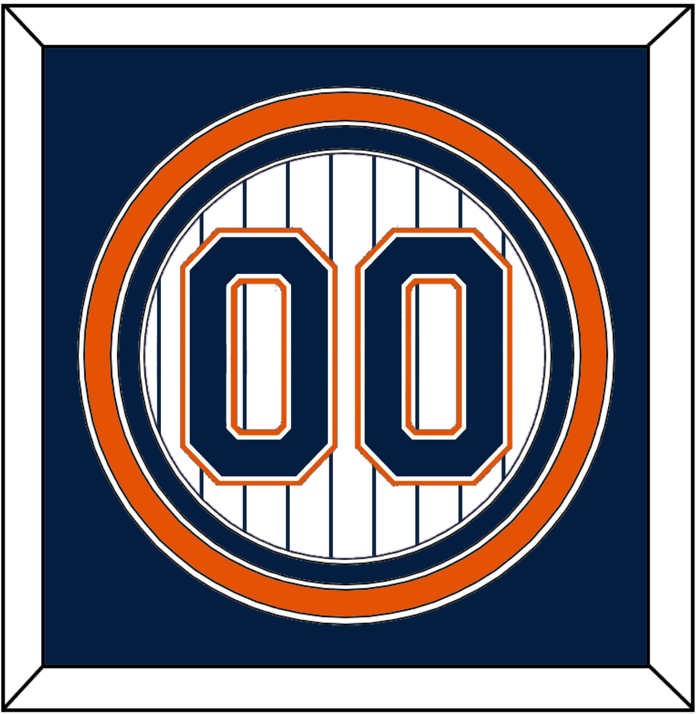 San Diego Number - Home White Pinstripes (1991-2001)- Premier Tier 2