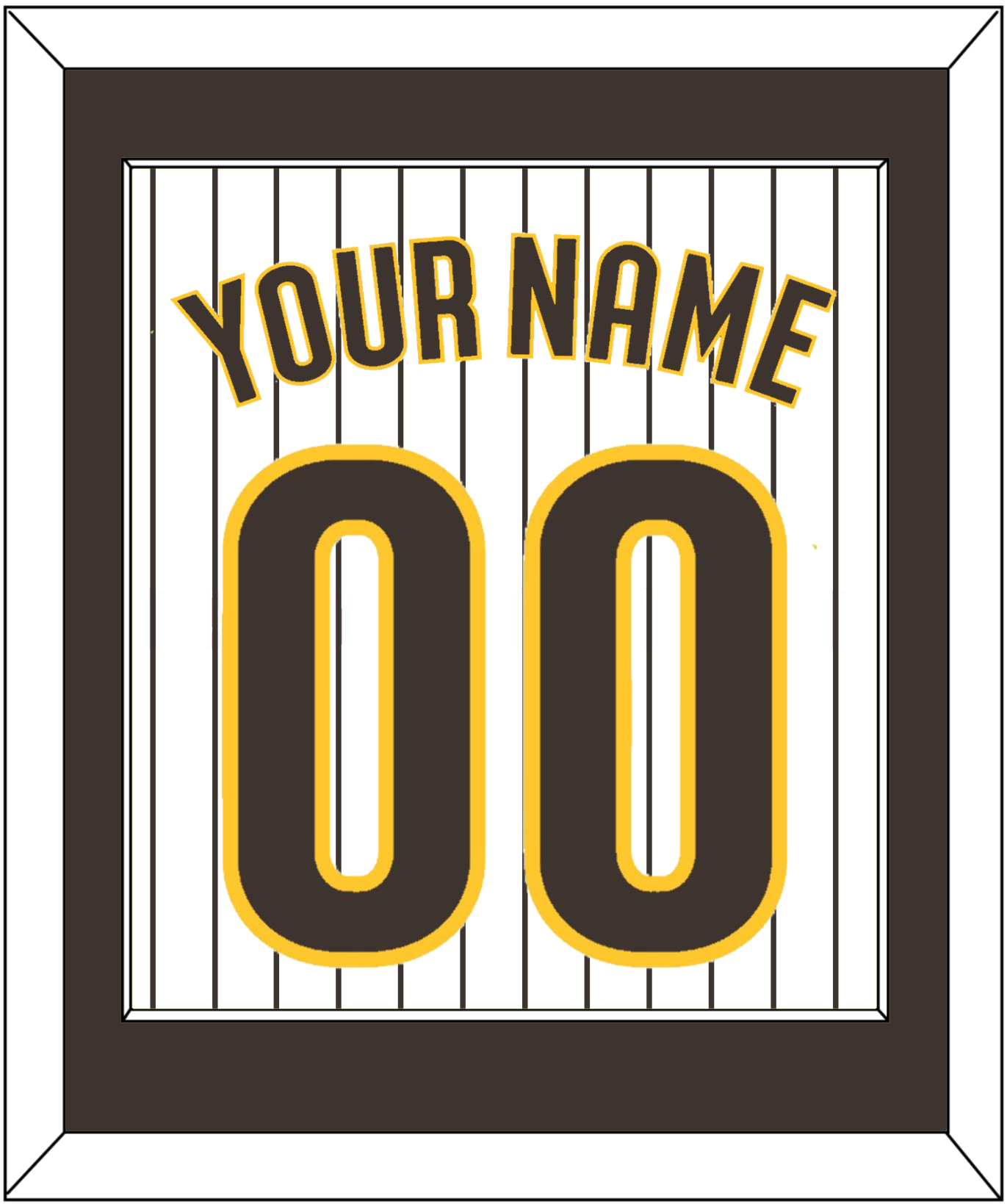 San Diego Name & Number - Home White Pinstripes - Essential Tier 1