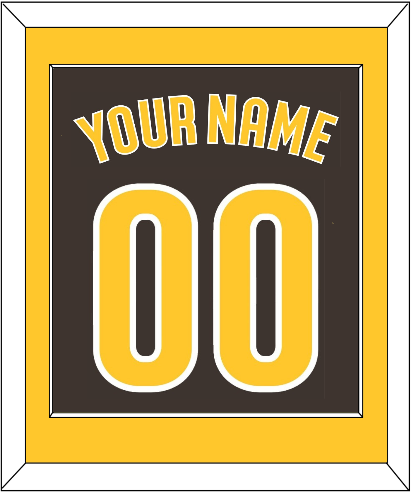 San Diego Name & Number - Alternate Brown - Essential Tier 2