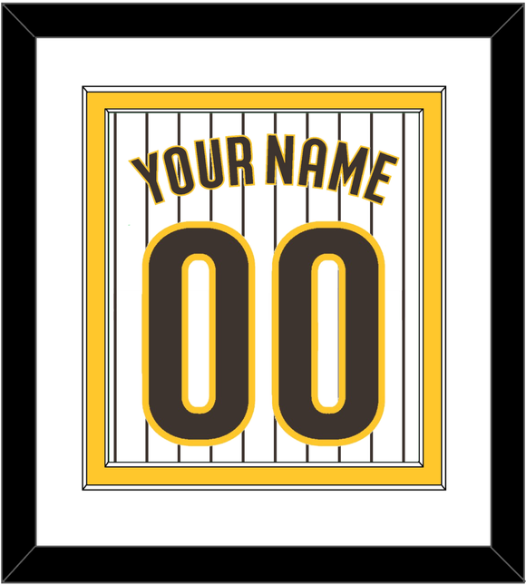 San Diego Name & Number - Home White Pinstripes - Double Mat 1