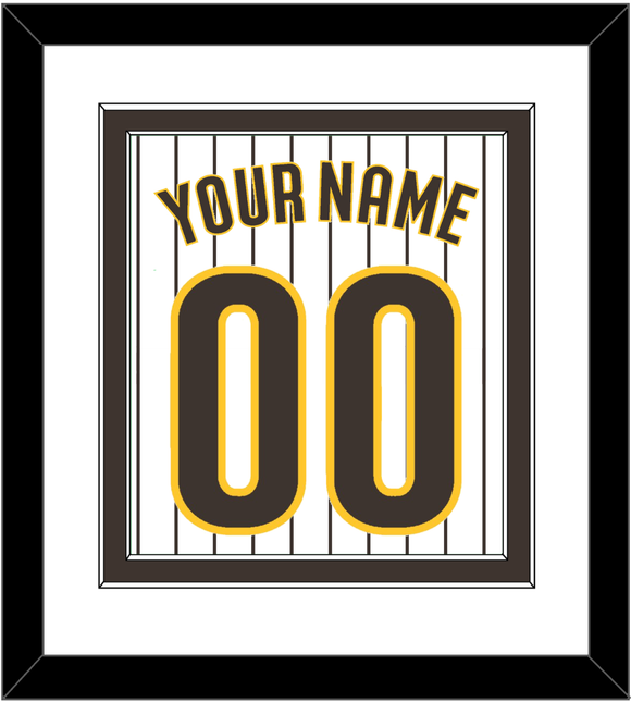 San Diego Name & Number - Home White Pinstripes - Double Mat 2