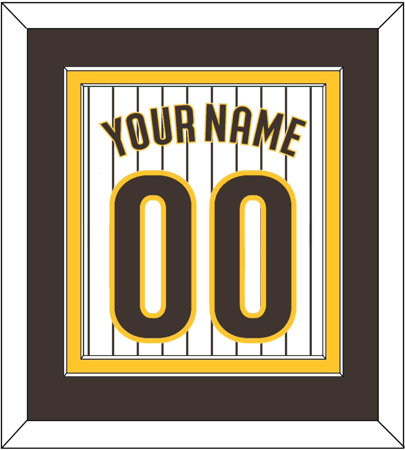 San Diego Name & Number - Home White Pinstripes - Signature Tier 3
