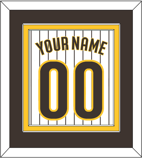 San Diego Name & Number - Home White Pinstripes - Double Mat 3