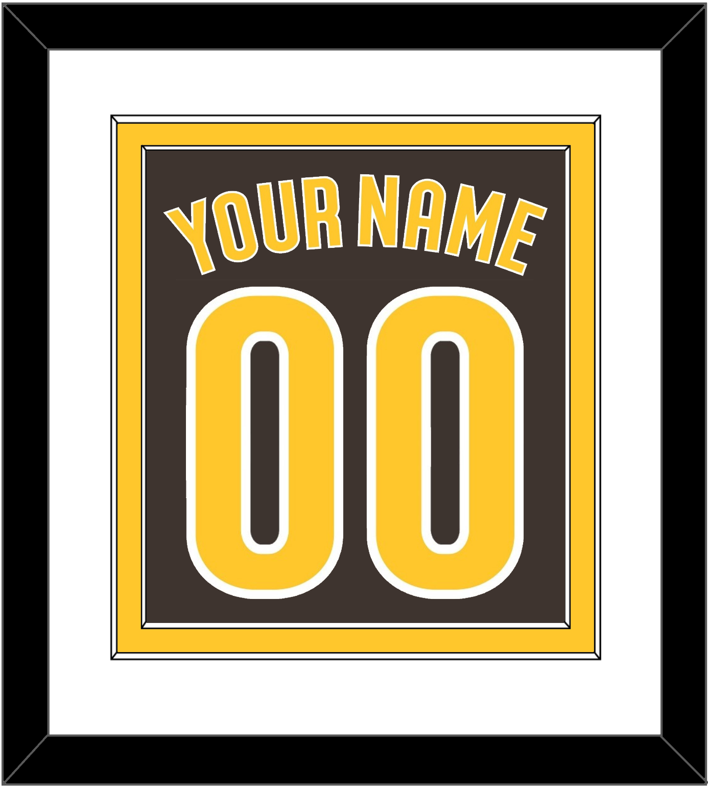 San Diego Name & Number - Alternate Brown - Signature Tier 1
