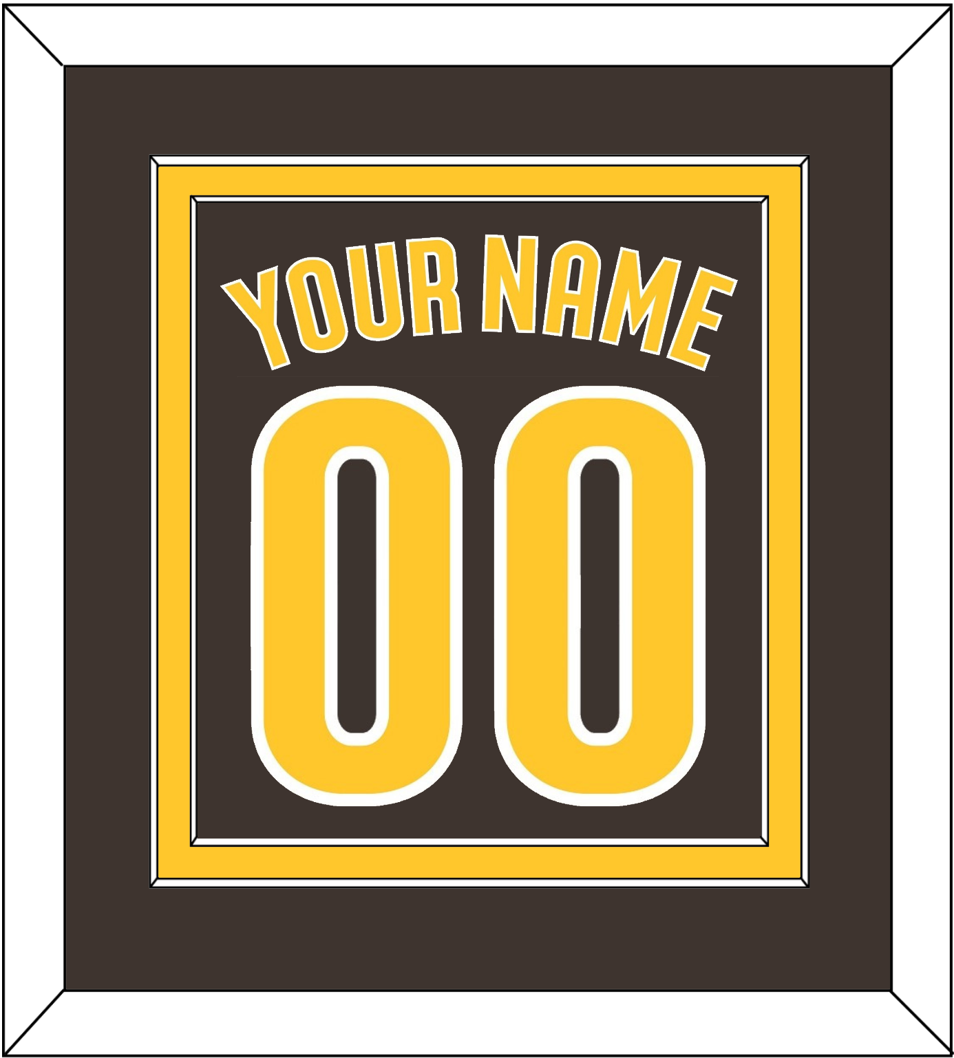 San Diego Name & Number - Alternate Brown - Signature Tier 2