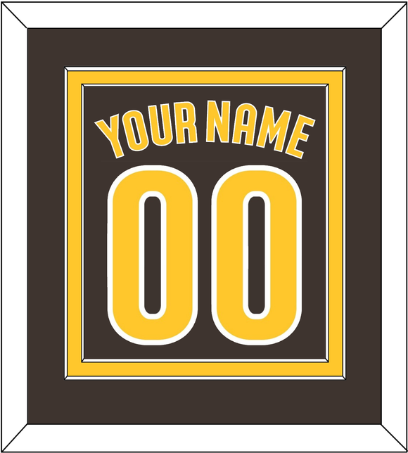 San Diego Name & Number - Alternate Brown - Double Mat 2