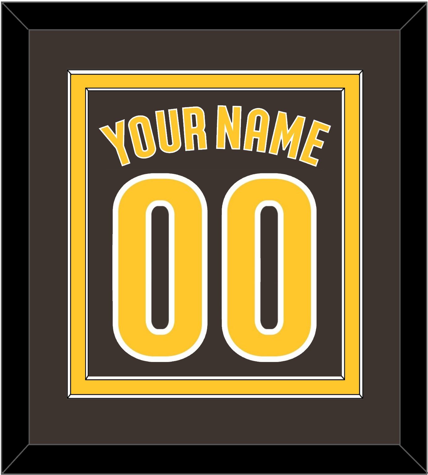 San Diego Name & Number - Alternate Brown - Signature Tier 2